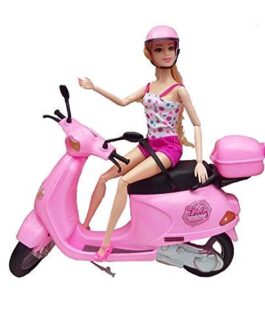 Lovely Steering Scooter Toy with Travel Doll